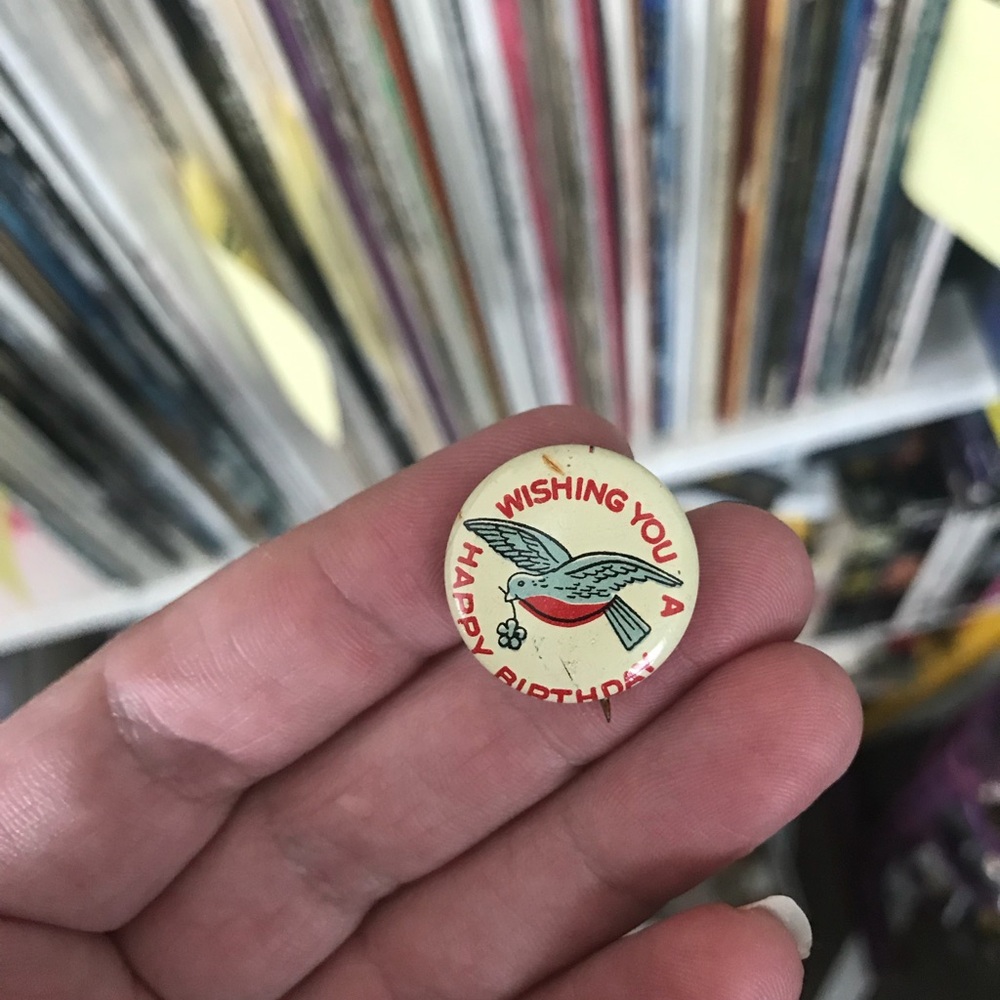 Wishing you A Happy B I R T H D A Y Pinback buttons